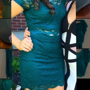 Fashionable Two Piece Lace Dress